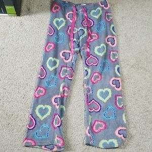 Heart print pajama pants